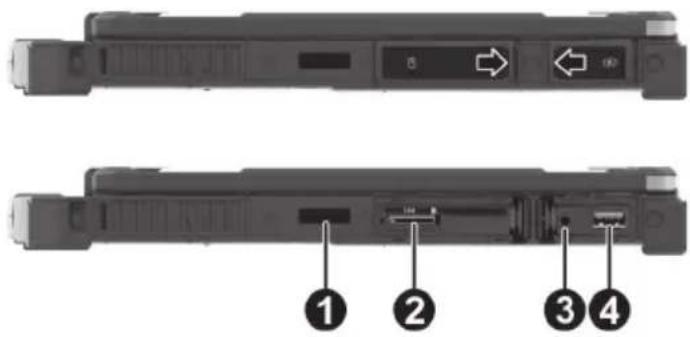Getac B360 G1 - Composants du côté droit - 1