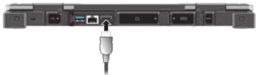 Getac B360 G1 - Branchement d'un moniteur - 1