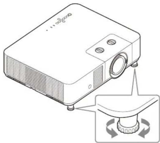 SONY VPL-PHZ61 - Ajuste la inclinación del proyector con los pies delanteros (ajustables) - 1