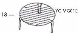 SHARP YS-MS01E-S - Niemals den Grill berühren, wenn dieser heißt ist. - 3
