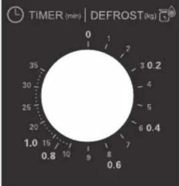 SHARP YS-MS01E-S - Botão de CONTROLLO DA POTÊNCIA DAS MICROONDAS - 2