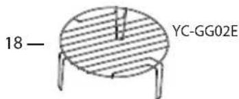 SHARP YS-GG02E - Niemals den Grill berühren, wenn dieser heiß ist. - 3