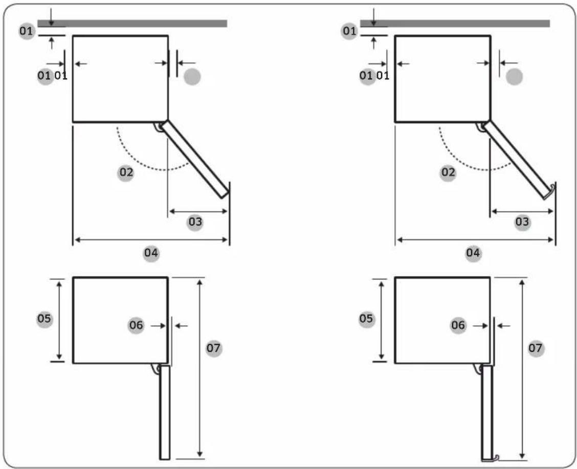 SAMSUNG RB38C603CWW - Aufstellung - 3