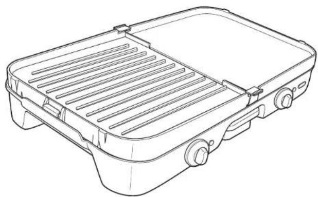 HAMILTON BEACH 25380 - Gril/plaque chauffante 3 en 1 Parrilla/Plancha 3 en 1 - 1