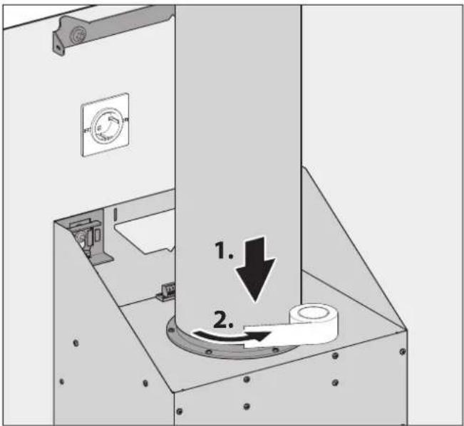 BERBEL BKH 60 EG - Connect exhaust air ducting (with exhausted air and hybrid operation) - 1