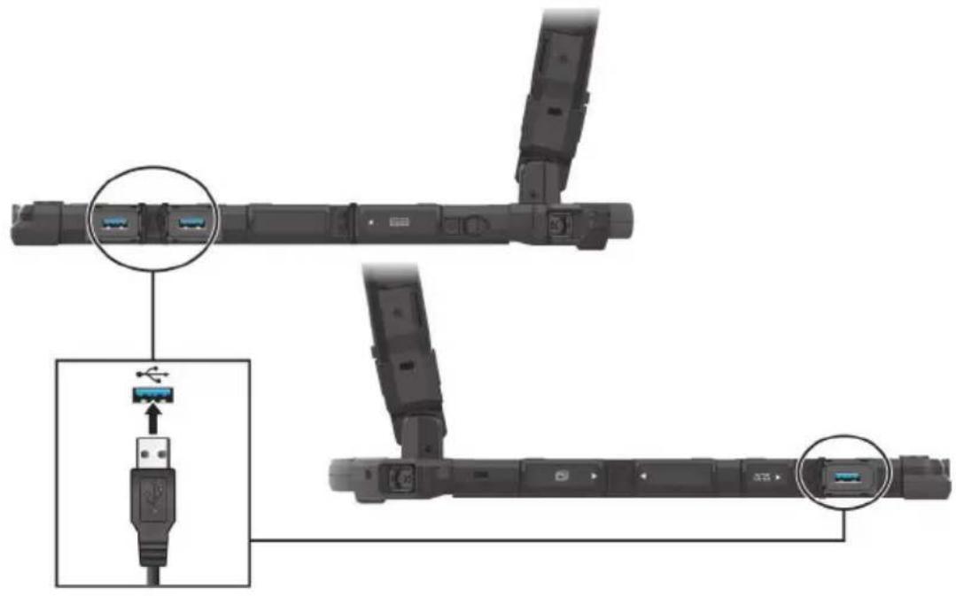 Getac K120 G2 - Connector un périphérique USB - 2