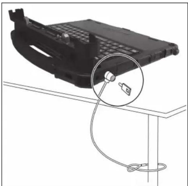 Getac K120 G2 - Utiliser le câble de verrouillage - 2