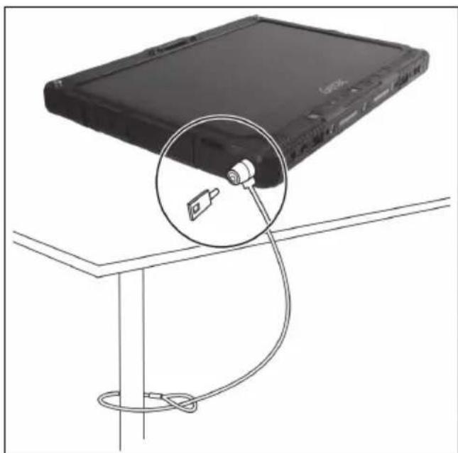 Getac K120 G2 - Utiliser le câble de verrouillage - 1