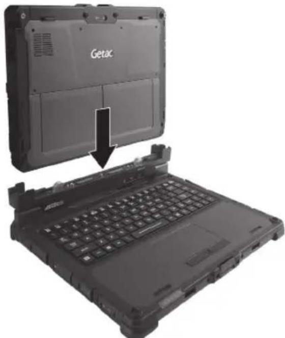 Getac K120 G2 - Fixer la station d'accueil clavier - 3