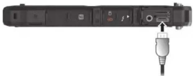 Getac K120 G2 - Branchement d'un moniteur - 1