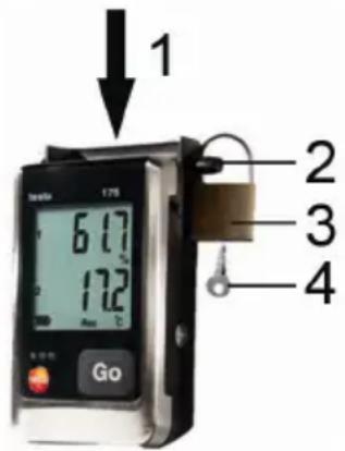 Testo 176T1 - Sécuriser l'enregistreur de données - 1