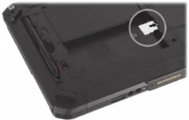 Getac ZX10 - Insertion d'une carte microSD - 1