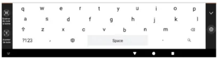 q w e r t y u i o p a s d f g h j k l ↑ z x c v b n m ◀ ?123 , Space . Q