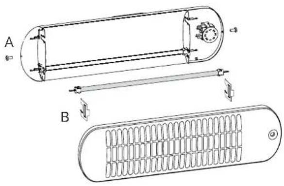 DIMPLEX BK 1202 S - Changing the heating element - 1