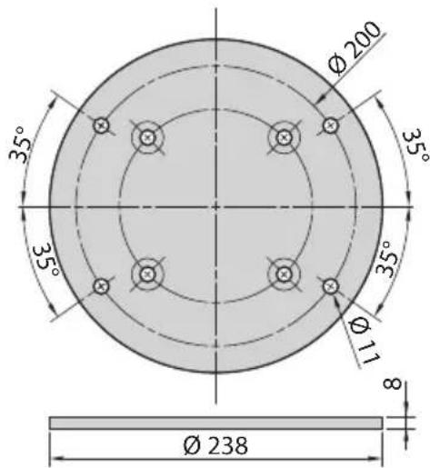 Ø 200 35° 35° 35° 11 Ø Ø 238 8