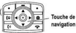 MOTOROLA V975 - Utilisation de la touche de navigation à cinq directions - 1