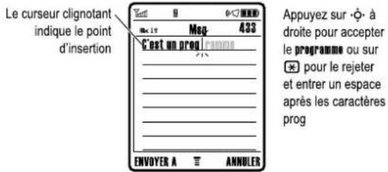 MOTOROLA V975 - Utilisation du mode de saisie manuelle de texte - 2