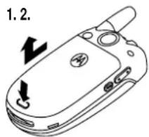 MOTOROLA V545 - Installation de la carte SIM - 1