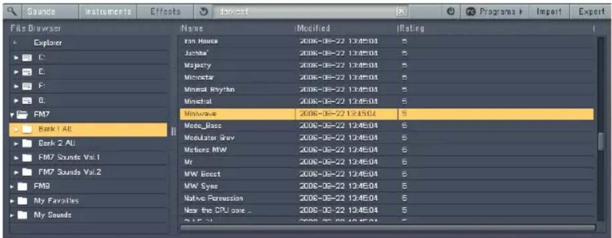 NATIVE INSTRUMENTS FM8 - L'Affichage en Arborescence - 1
