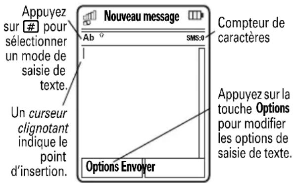 MOTOROLA A910 - Saisie de texte - 1