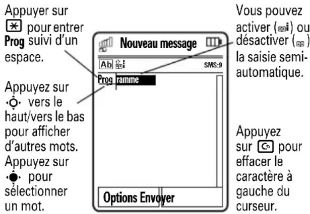MOTOROLA A910 - Mode de saisie mot - 1
