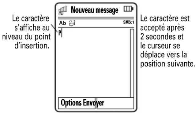 MOTOROLA A910 - Mode de saisie abc - 1