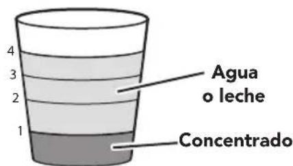Agua o leche Concentrado