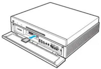 SONY Vaio VGX-XL202 - Insertion d'une carte mémoire - 1