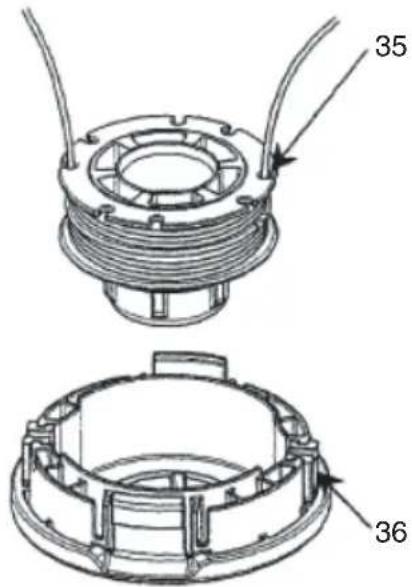 HITACHI CG22EAP2 - Remplacement du fi l nylon - 4