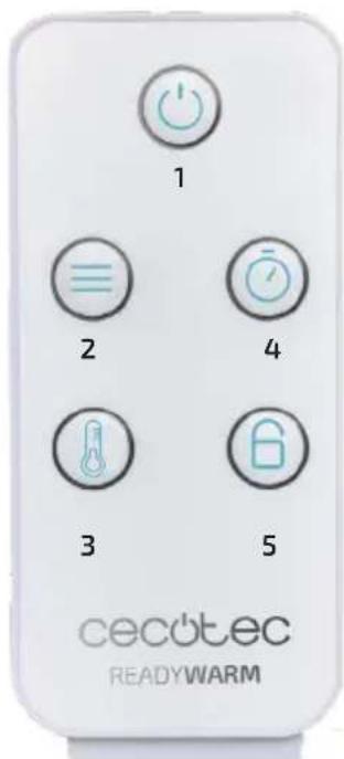 CECOTEC Ready Warm 9770 Ceramic Towel - Panel sterowania - 2
