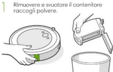 IROBOT Roomba i2 - Pulizia dei sensori cassetto raccogli polvere pieno - 1