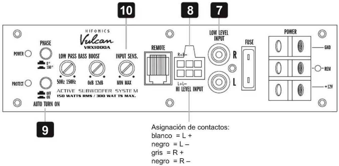 Hifonics Vulcan VRX1000A - SENSIBILIDAD DE ENTRADA - 1