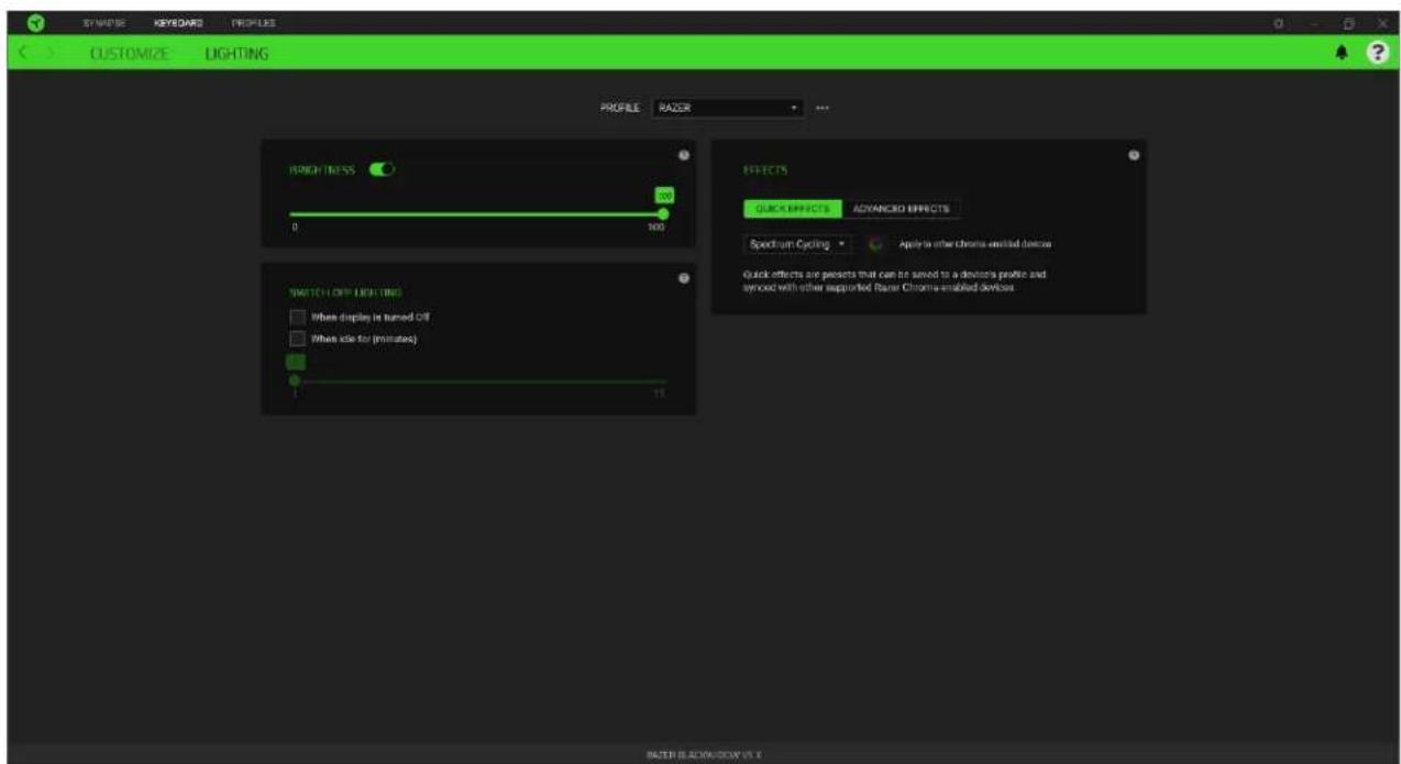 RAZER BlackWidow V4 X - Éclairage - 1