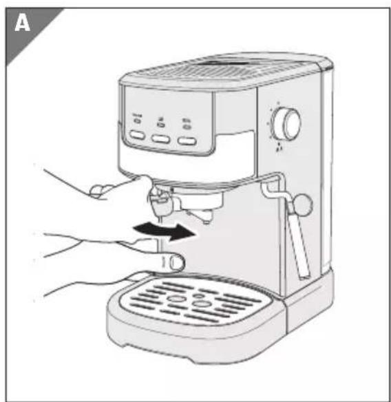 Ambiano GT-EM-03 - Insérer et enlever le support du filtre - 1