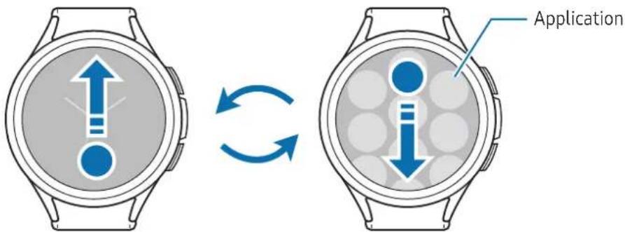 SAMSUNG Galaxy Watch 6 - Passer de l'écran de la montre à la liste des applications - 1