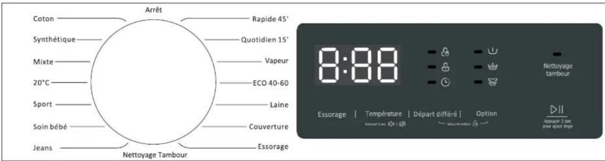 CONTINENTAL EDISON CELL1214ISS - BANDEAU DE COMMANDE - 1