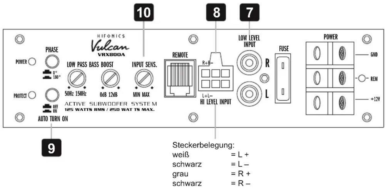 Hifonics Vulcan VRX800A - EINGANGSEMPFINDLICHKEIT - 1