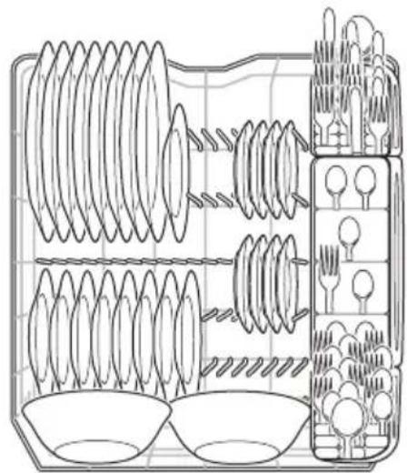 FRIGIDAIRE FDSP4501AS - Chargement du panier inférieur - 1