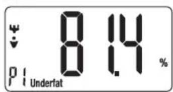3 ↓ p1 Underfat 8.14 % %