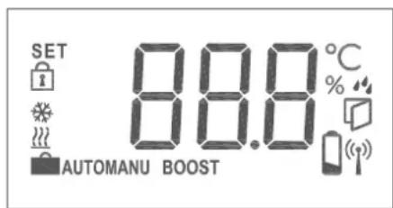 Homematic IP HmIP-WTH-A - Overzicht van het display: - 2