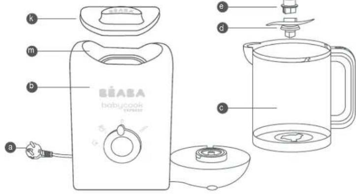 BEABA Babycook Express - DESCRIPTION OF THE APPLIANCE - 1