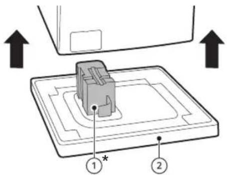 LG F174V71WSTA - Soulever l'appareil de sa base en mousse - 1