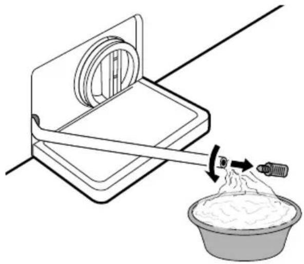 LG F51P12B - Nettoyer le filtre de la pompe de vidange et exécuter une évacuation d'eau d'urgence - 2
