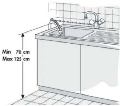 THOMSON THWD96140DGAD - Raccordement du tuyau de vidange - 2