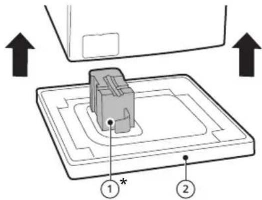 LG F94V52IXA - Soulever l'appareil de sa base en mousse - 1