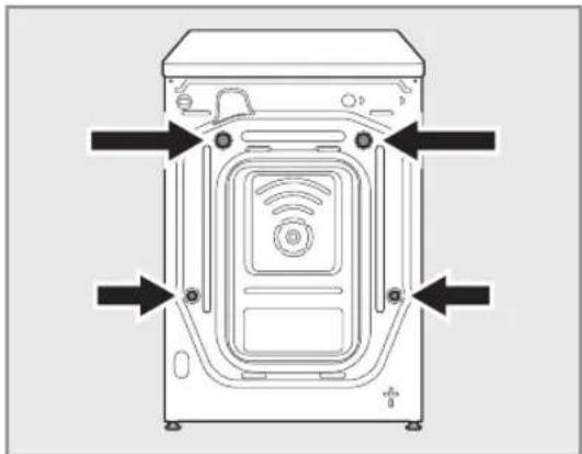 LG F14V72BSTA - Retrait des assemblages de boulons de transport - 1