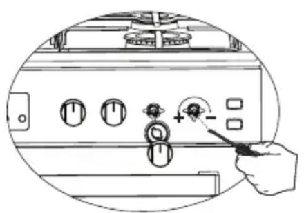 Orima OR-645-X - Definição da taxa de fluxo de gás reduzida para as torneiras de fogão - 1