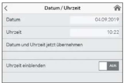 Clage DSX Touch - Einstellungen - 1