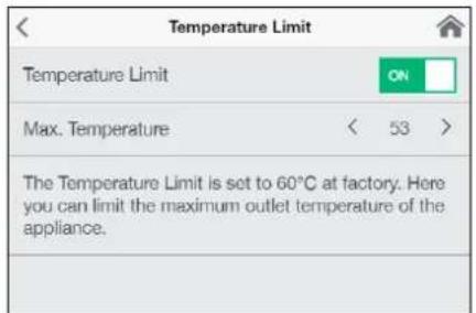 Clage DSX Touch - Ajustes "Settings" - 2