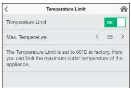 Clage DSX Touch - Settings - 2